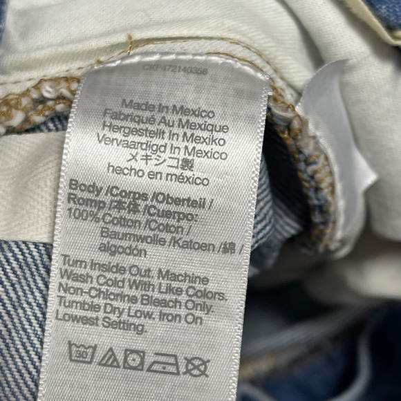 Madewell Low Slung Straight Jean Button Fly Mid Wash Denim Womens Size 32 0833 - Picture 4 of 11